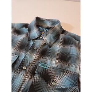 Dixxon Men's Flannel Pensacola Snap Button Shirt Extra Small Blue  Plaid